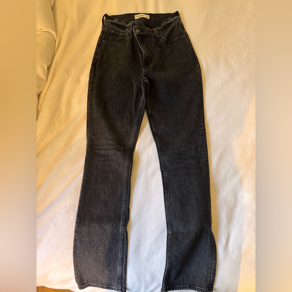 Abercrombie crosswaist straight leg jeans